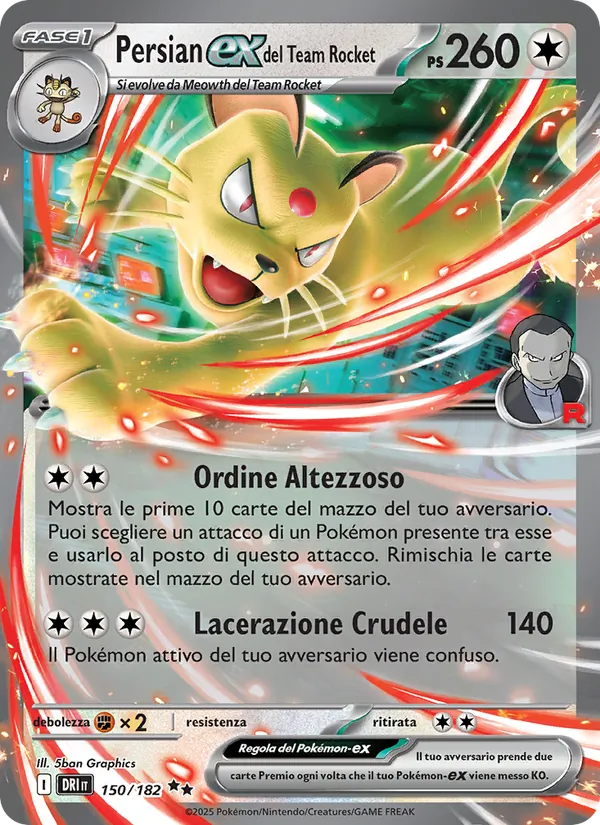 Persian-ex del Team Rocket Rivali Predestinati 150/182