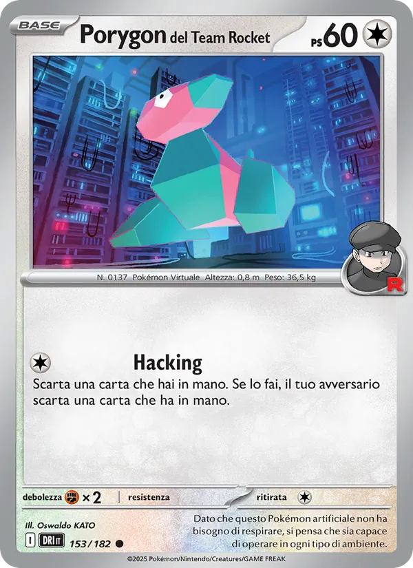 Porygon del Team Rocket Rivali Predestinati 153/182