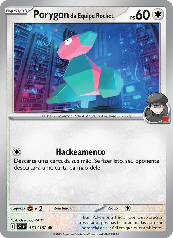 Porygon da Equipe Rocket Rivais Predestinados 153/182