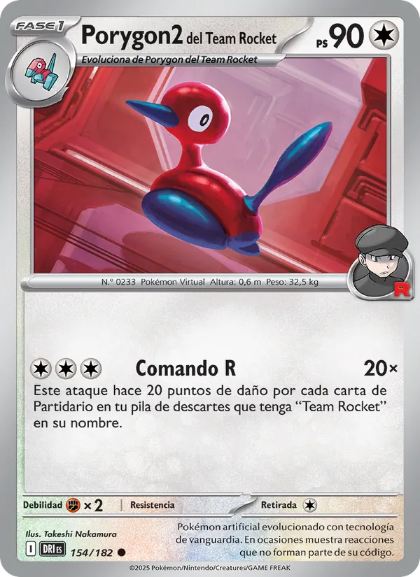Porygon2 del Team Rocket Rivales Predestinados 154/182
