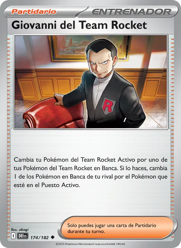 Giovanni del Team Rocket Rivales Predestinados 174/182