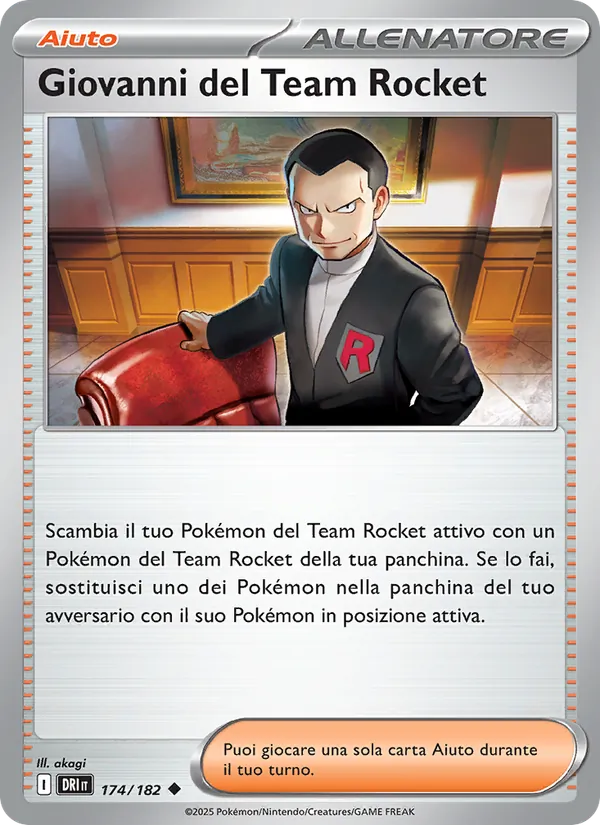 Giovanni del Team Rocket Rivali Predestinati 174/182