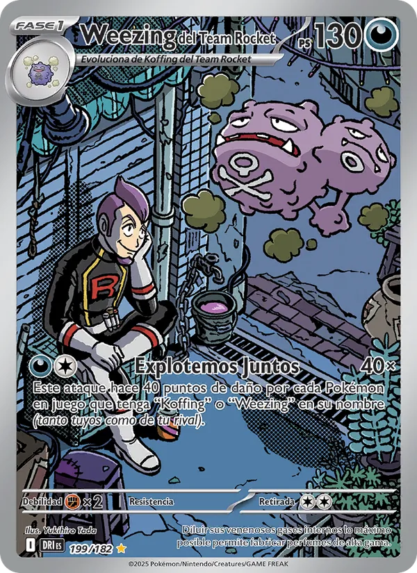 Weezing del Team Rocket Rivales Predestinados 199/182