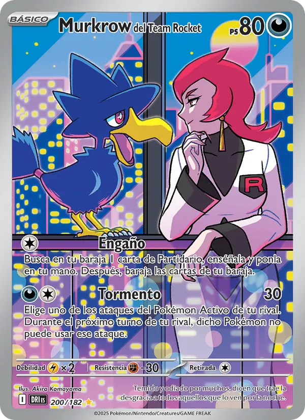 Murkrow del Team Rocket Rivales Predestinados 200/182