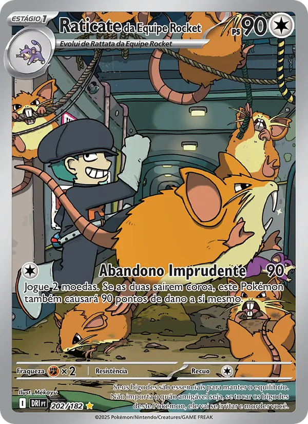 Raticate da Equipe Rocket Rivais Predestinados 202/182