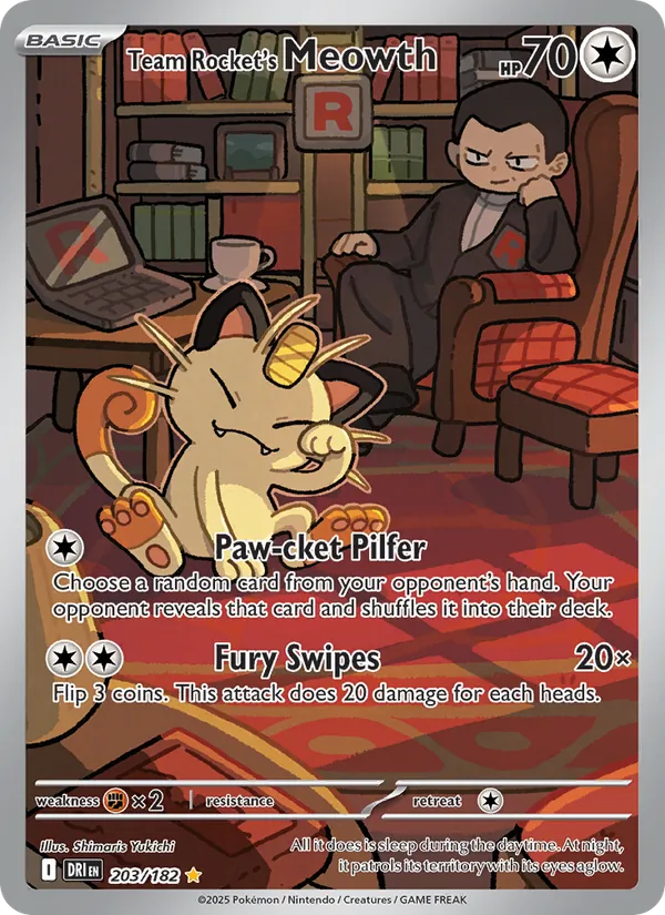 Team Rocket's Meowth Destined Rivals 203/182