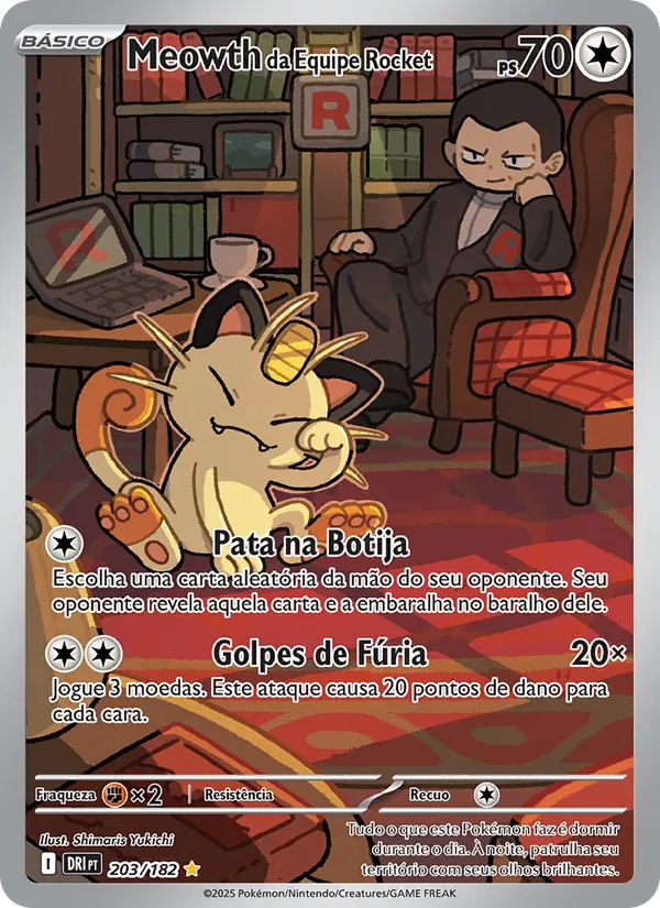 Meowth da Equipe Rocket Rivais Predestinados 203/182