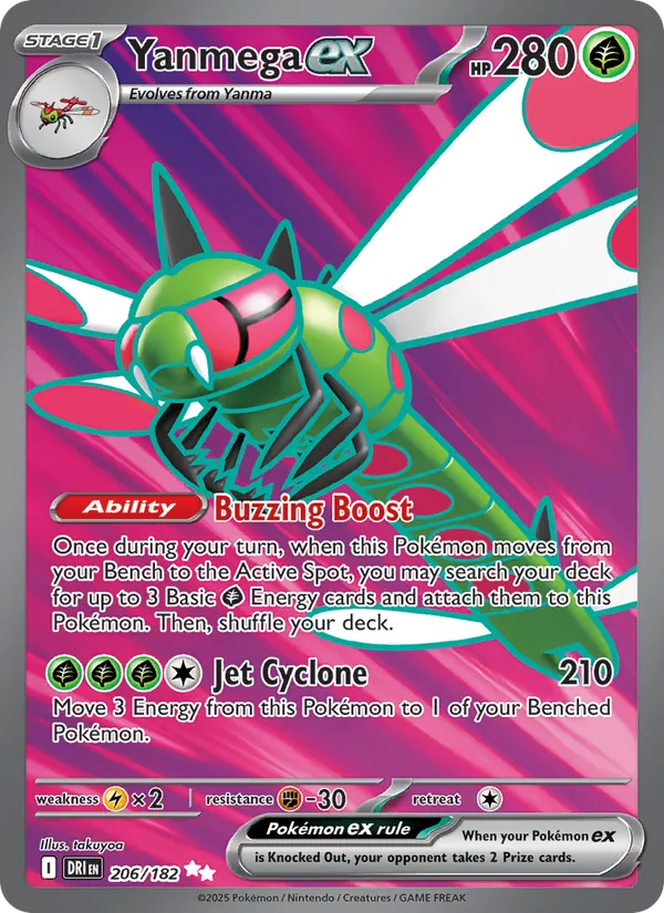Yanmega ex Destined Rivals 206/182