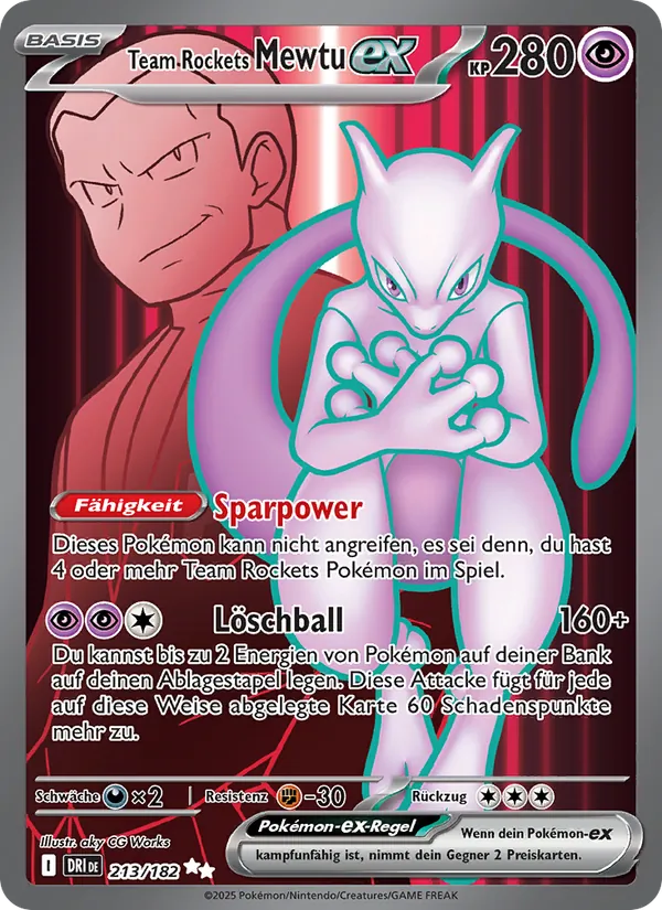 Team Rockets Mewtu-ex Ewige Rivalen 213/182
