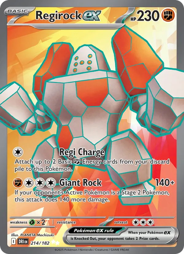 Regirock ex Destined Rivals 214/182