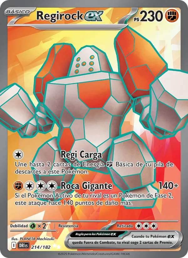 Regirock ex Rivales Predestinados 214/182