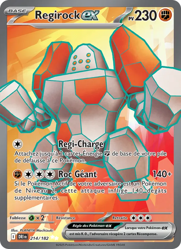 Regirock-ex Rivalités Destinées 214/182