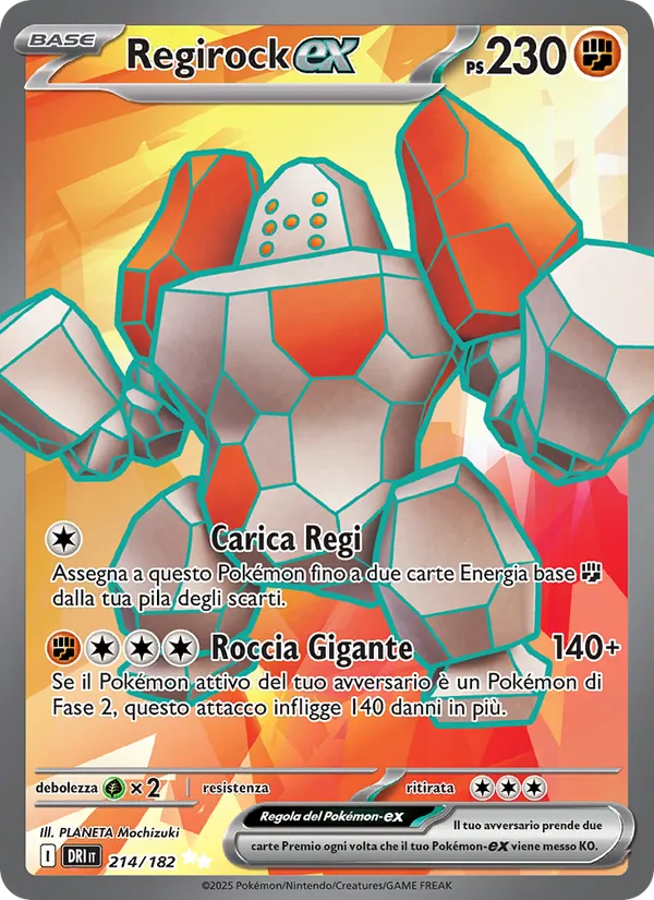 Regirock-ex Rivali Predestinati 214/182