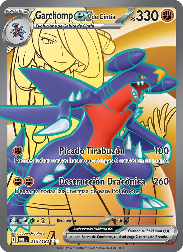 Garchomp ex de Cintia Rivales Predestinados 215/182