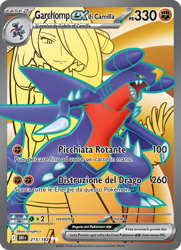 Garchomp-ex di Camilla Rivali Predestinati 215/182