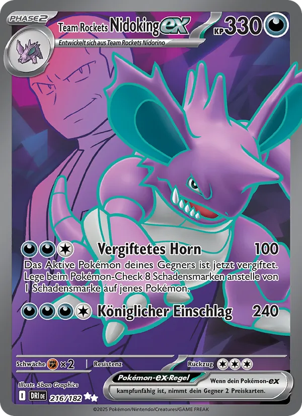 Team Rockets Nidoking-ex Ewige Rivalen 216/182