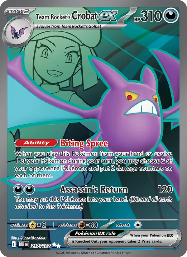 Team Rocket's Crobat ex Destined Rivals 217/182