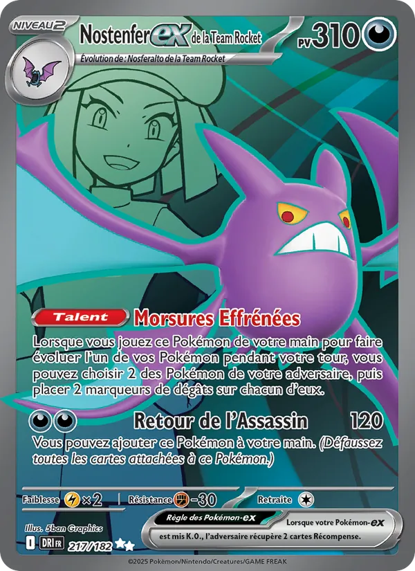Nostenfer-ex de la Team Rocket Rivalités Destinées 217/182
