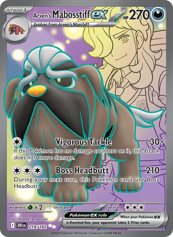 Arven's Mabosstiff ex Destined Rivals 218/182