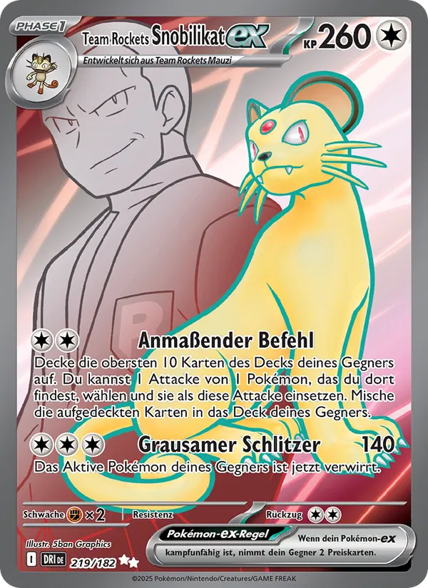 Team Rockets Snobilikat-ex Ewige Rivalen 219/182