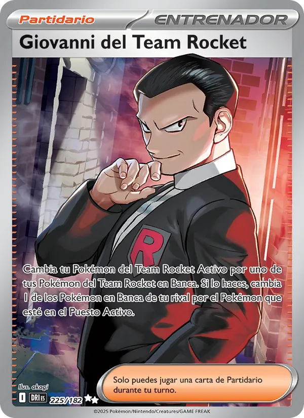 Giovanni del Team Rocket Rivales Predestinados 225/182