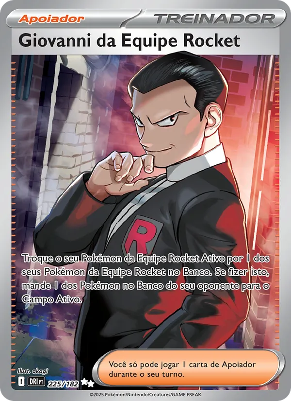 Giovanni da Equipe Rocket Rivais Predestinados 225/182