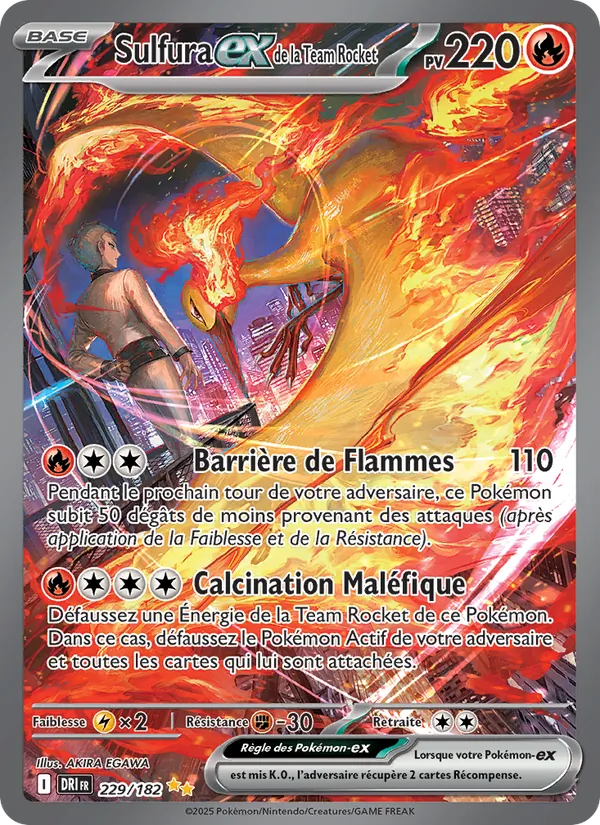Sulfura-ex de la Team Rocket Rivalités Destinées 229/182