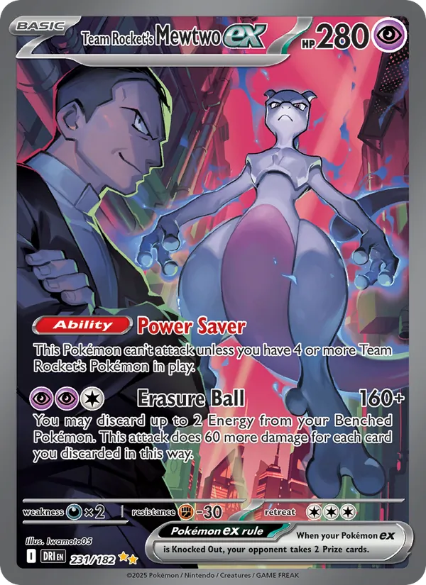 Team Rocket's Mewtwo ex Destined Rivals 231/182