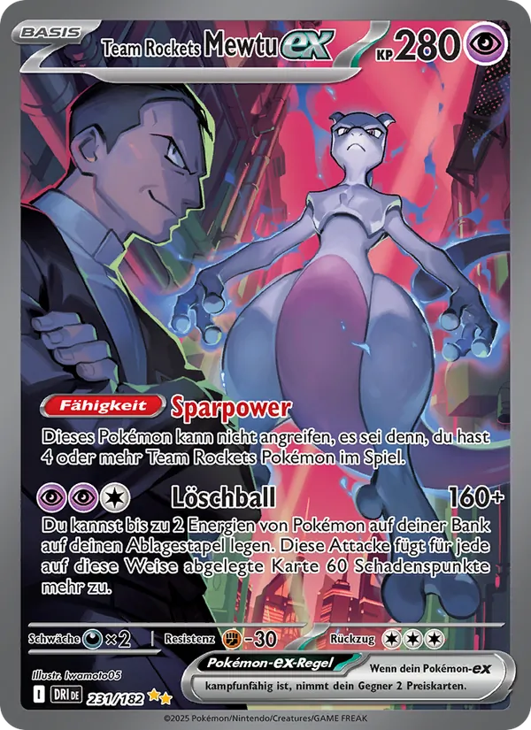 Team Rockets Mewtu-ex Ewige Rivalen 231/182