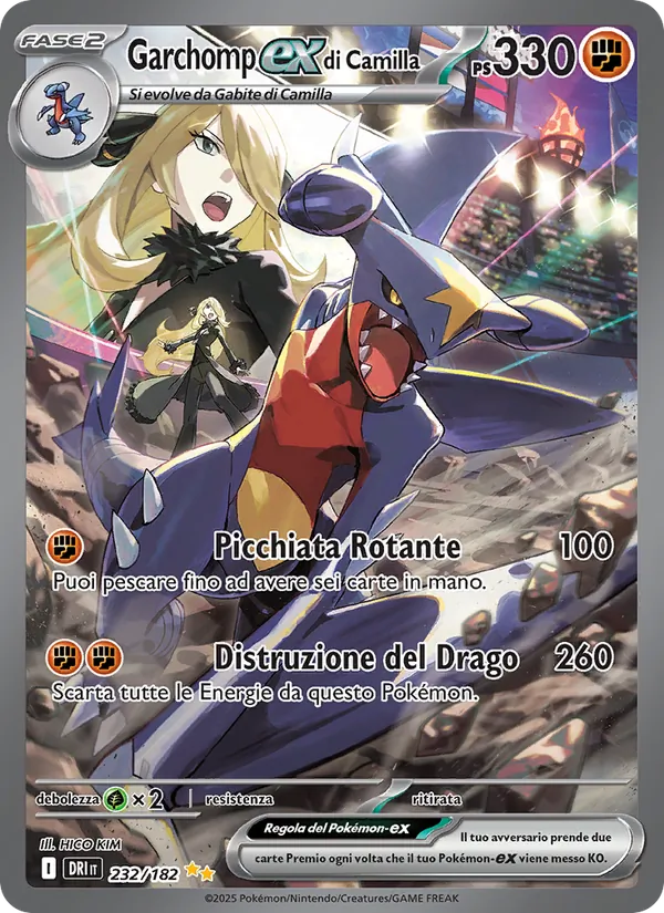 Garchomp-ex di Camilla Rivali Predestinati 232/182