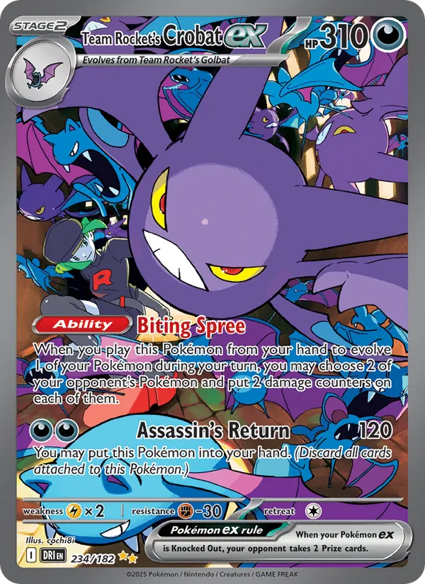 Team Rocket's Crobat ex Destined Rivals 234/182