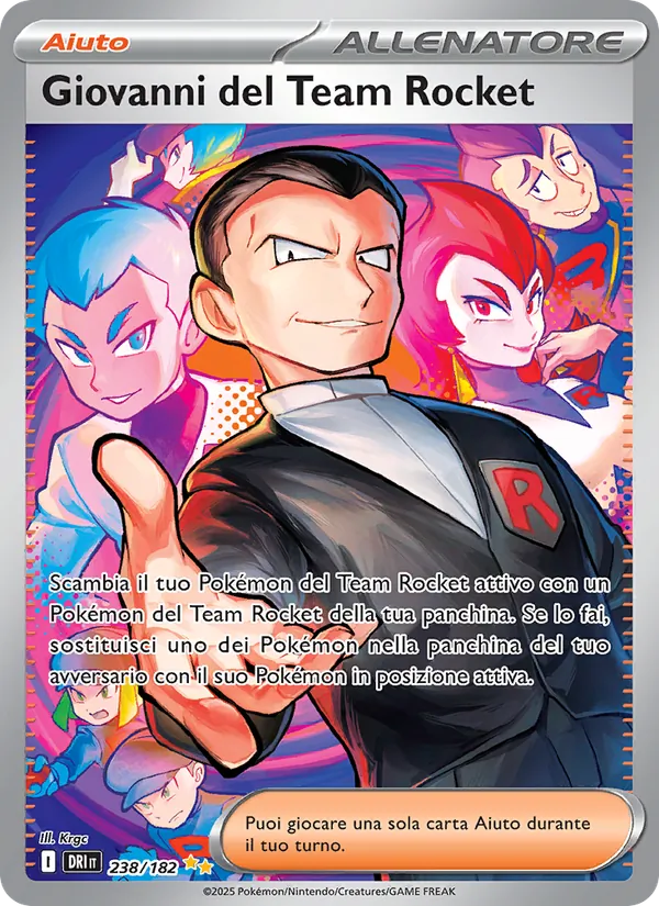 Giovanni del Team Rocket Rivali Predestinati 238/182