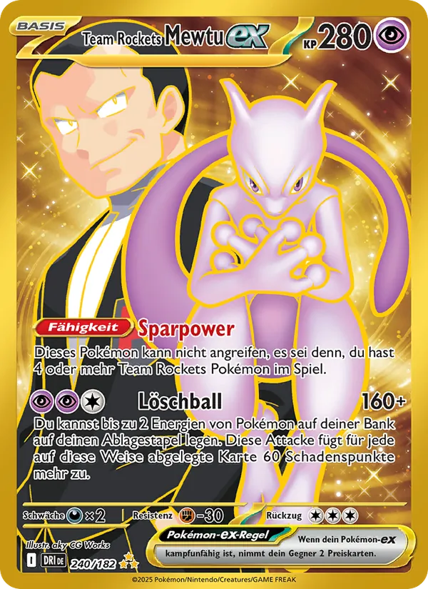 Team Rockets Mewtu-ex Ewige Rivalen 240/182