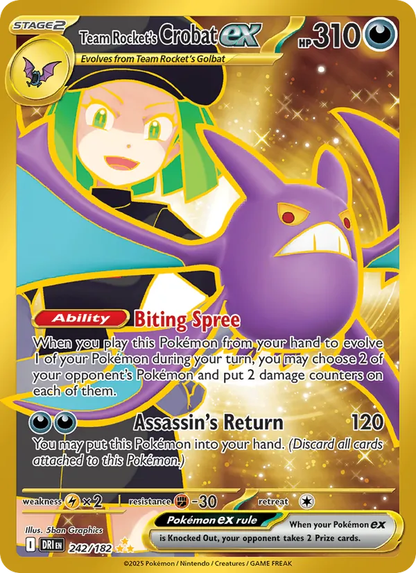 Team Rocket's Crobat ex Destined Rivals 242/182
