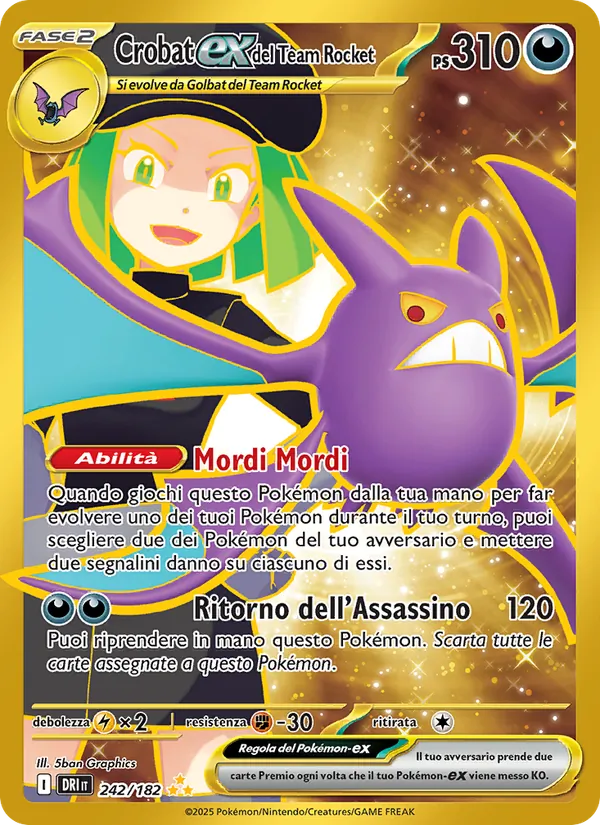 Crobat-ex del Team Rocket Rivali Predestinati 242/182
