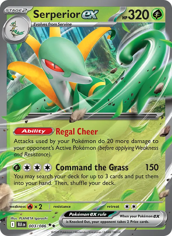 Serperior ex Black Bolt 003/86