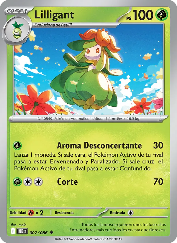 Lilligant Fulgor Negro 007/86