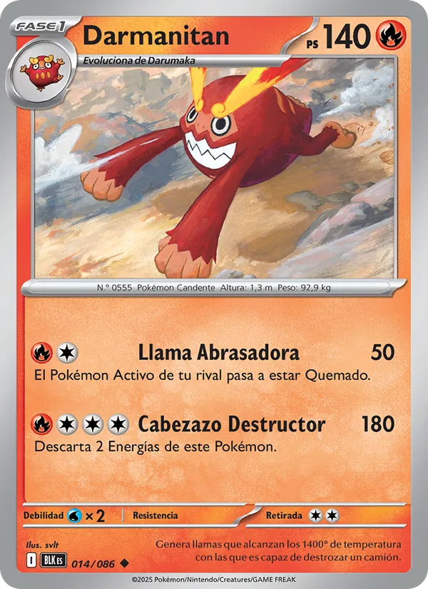 Darmanitan Fulgor Negro 014/86