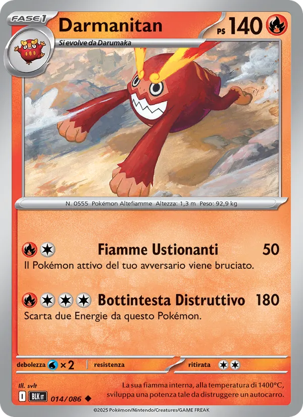 Darmanitan Luce Nera 014/86