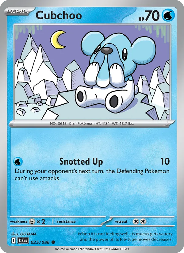 Cubchoo Black Bolt 025/86