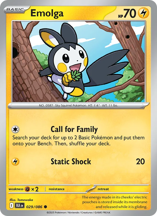 Emolga Black Bolt 029/86