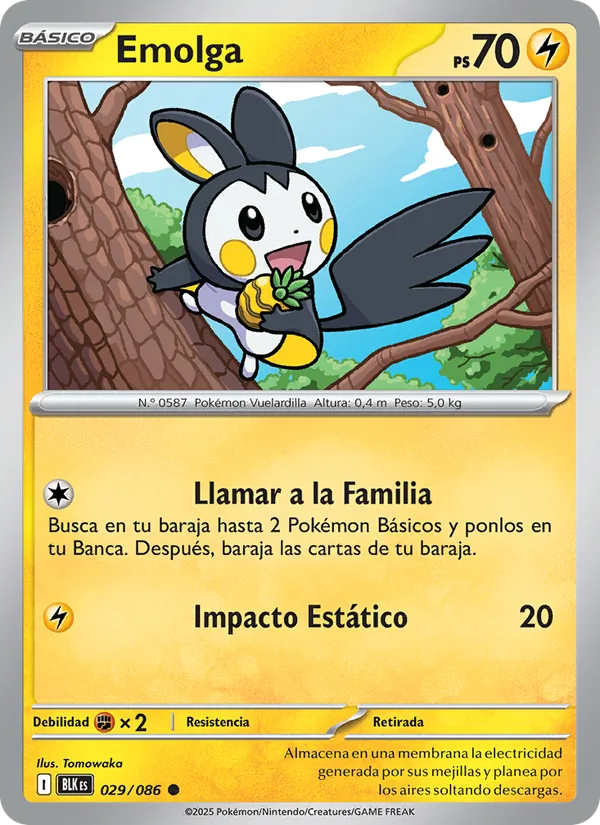 Emolga Fulgor Negro 029/86