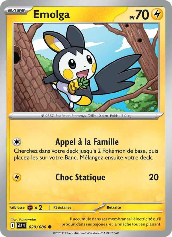Emolga Foudre Noire 029/86