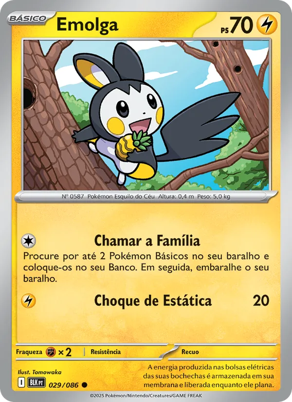Emolga Raio Preto 029/86