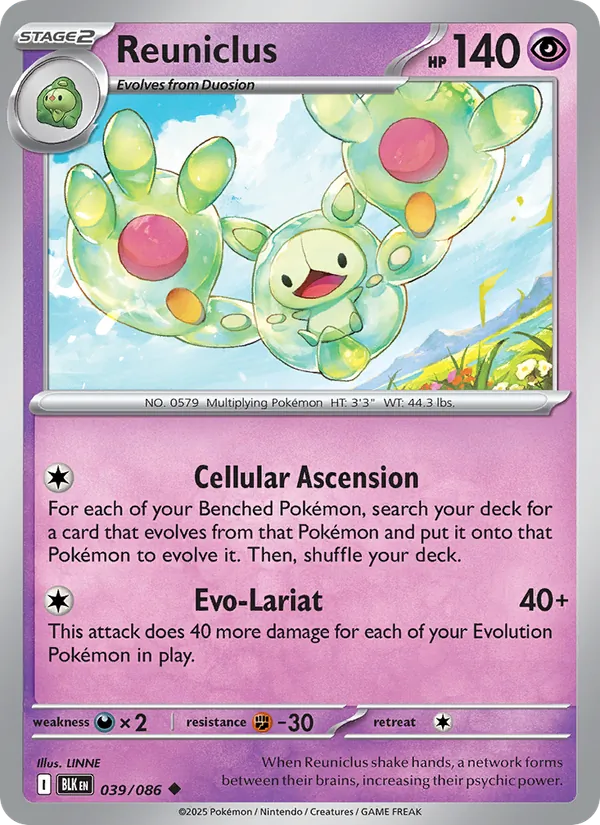 Reuniclus Black Bolt 039/86