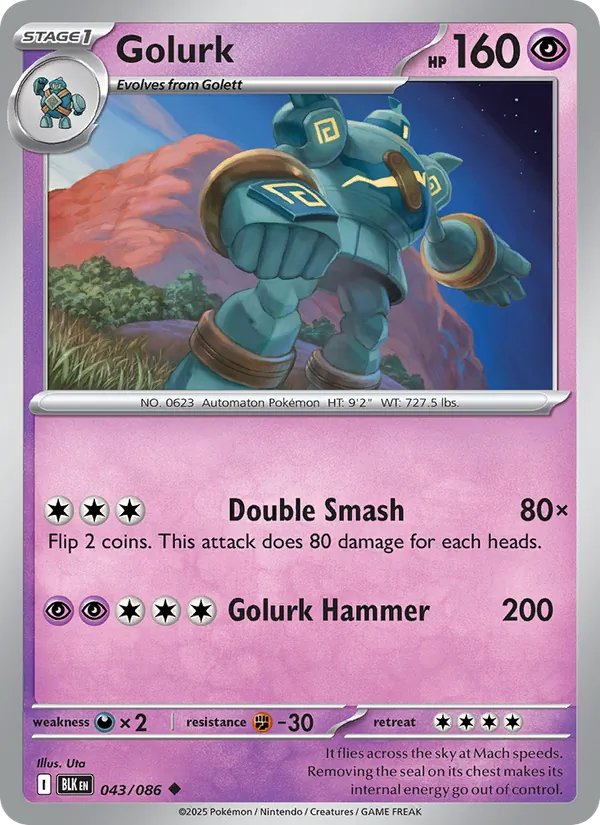 Golurk Black Bolt 043/86