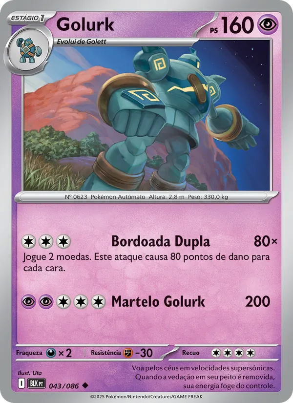 Golurk Raio Preto 043/86