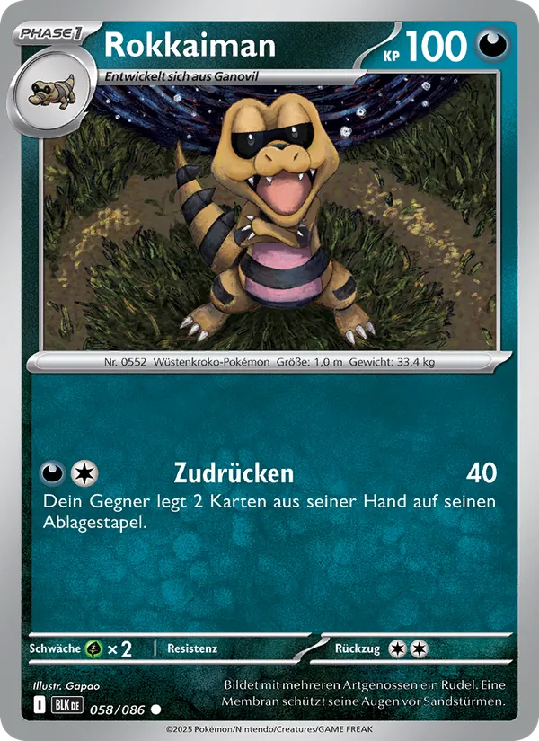 Rokkaiman Schwarze Blitze 058/86