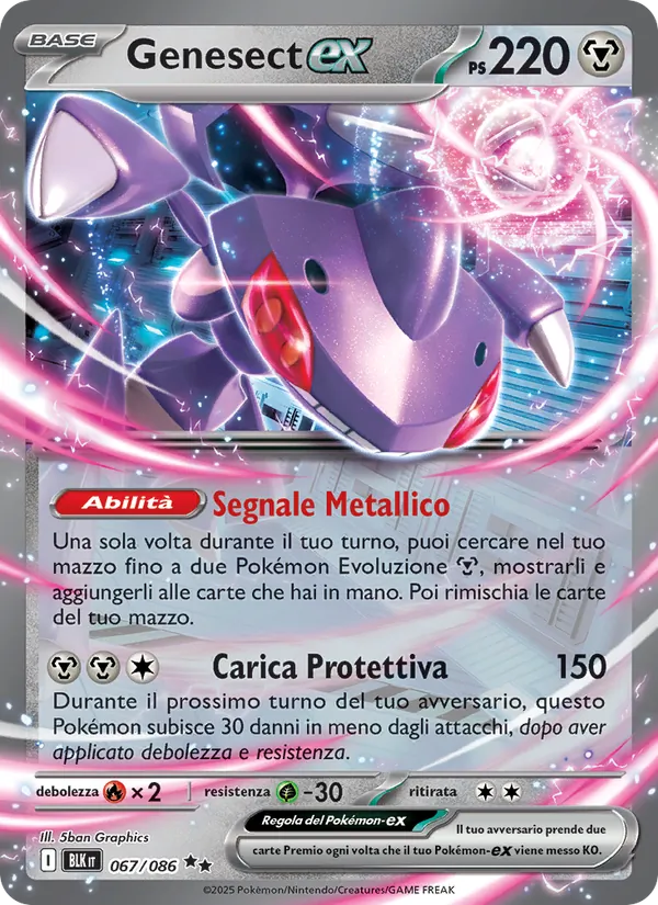 Genesect-ex Luce Nera 067/86