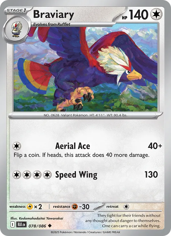 Braviary Black Bolt 078/86